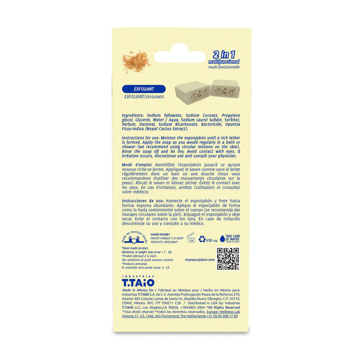EsponJabón - Esponja + Sabão 2 em 1 - 120 gramas - T.taio : Avena - 3
