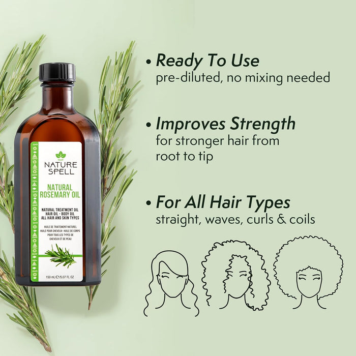 Óleo de Alecrim para Cabelo e Pele - Estimulante e Suavizante - Nature Spell - 5