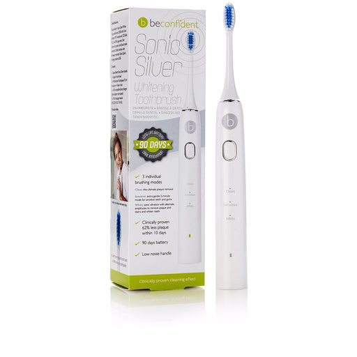 Escova de Dentes Elétrica de Clareamento Sonic Silver #branco/prateado 1 un - Beconfident - 1