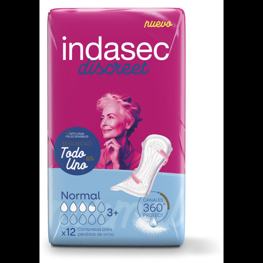 Compressas normais pequenas 12 unidades - Indasec - 1