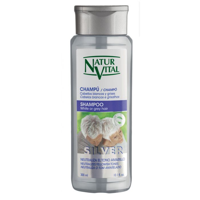 Shampoo para Cabelos Brancos e Grisalhos - Silver - 300ml - Naturaleza y Vida - 1