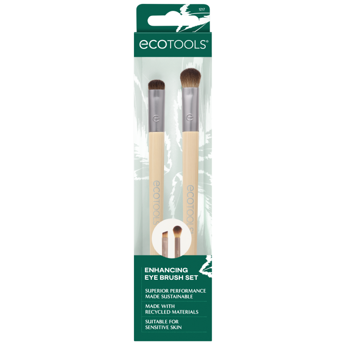 Conjunto duo para realçar os olhos - Duo de pincéis para os olhos com ponta dupla - Ecotools - 1