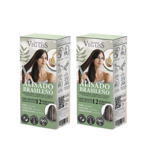 Pack Duplo de Alisamentos Brasileiros com Queratina Vegetal e Coco - Vegliss - 1