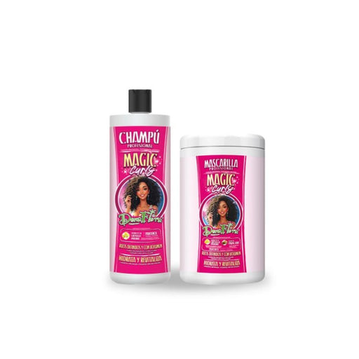 Pack Magic Curls: Champô 1000ml + Máscara Capilar 1000ml - Dona Flora - 1
