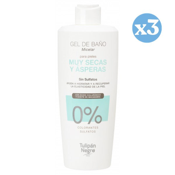 Pack 3x - Gel micelar para peles muito secas e ásperas - Tulipan Negro - 1