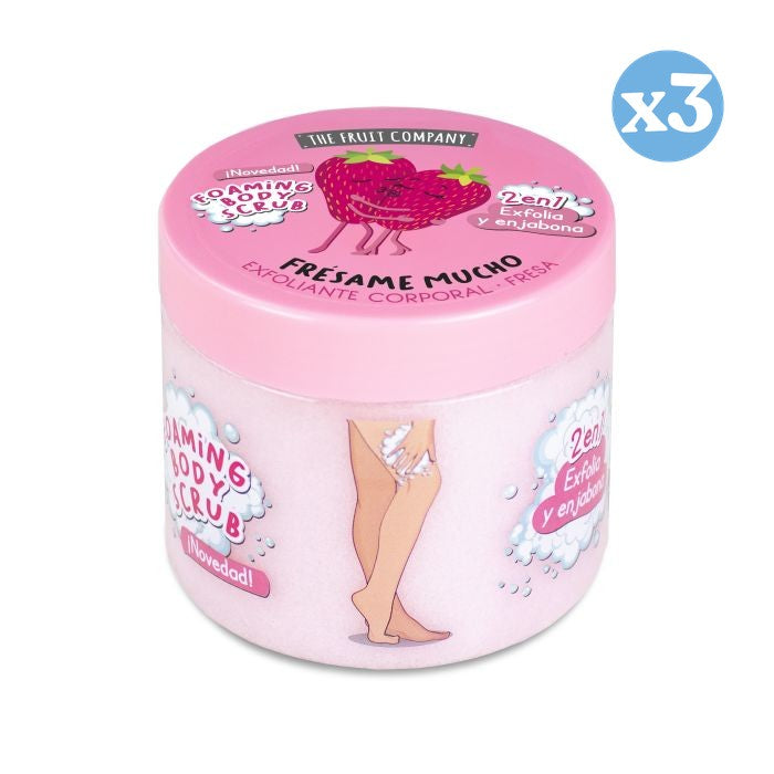 Pack 3x - Esfoliante Corporal 2 em 1 Morango e Nata - The Fruit Company - 1