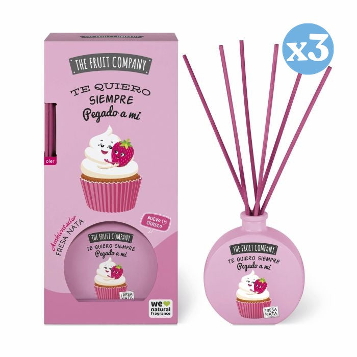 Pack 3x - Difusor Mikado 40 ml - Morango Nata - The Fruit Company - The Fruit Company - 1