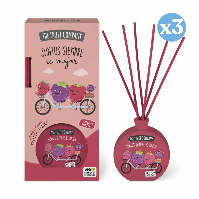 Pack 3x - Difusor Mikado 40 ml - Frutas Vermelhas - The Fruit Company - The Fruit Company - 1