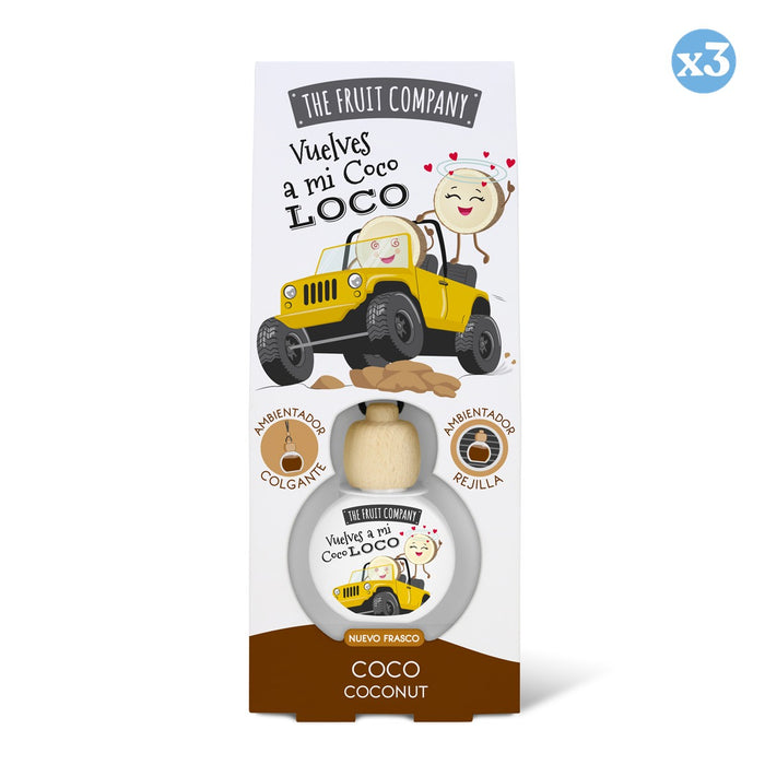 Pack 3x - Ambientador de Carro 6,5 ml - Coco - The Fruit Company - The Fruit Company - 1