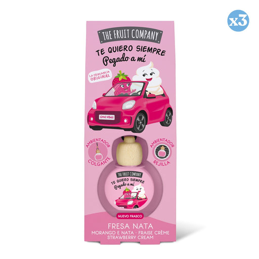 Pack 3x - Ambientador Carro 6,5 ml - Morango Creme - The Fruit Company - The Fruit Company - 1