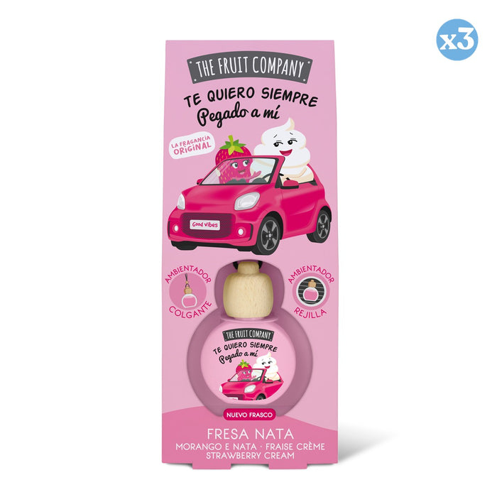 Pack 3x - Ambientador Carro 6,5 ml - Morango Creme - The Fruit Company - The Fruit Company - 1