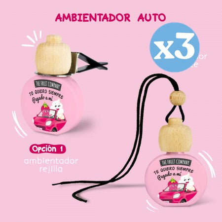 Pack 3x - Ambientador Carro 6,5 ml - Morango Creme - The Fruit Company - The Fruit Company - 3