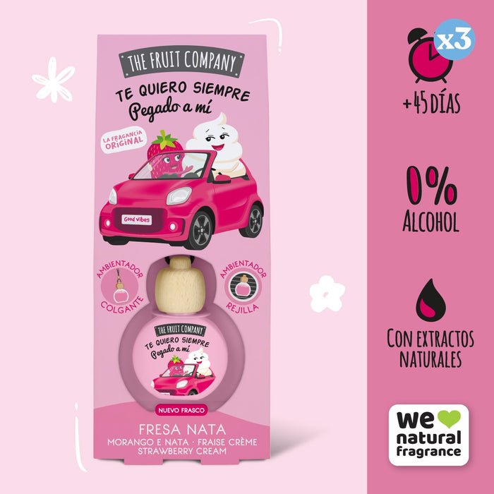 Pack 3x - Ambientador Carro 6,5 ml - Morango Creme - The Fruit Company - The Fruit Company - 4