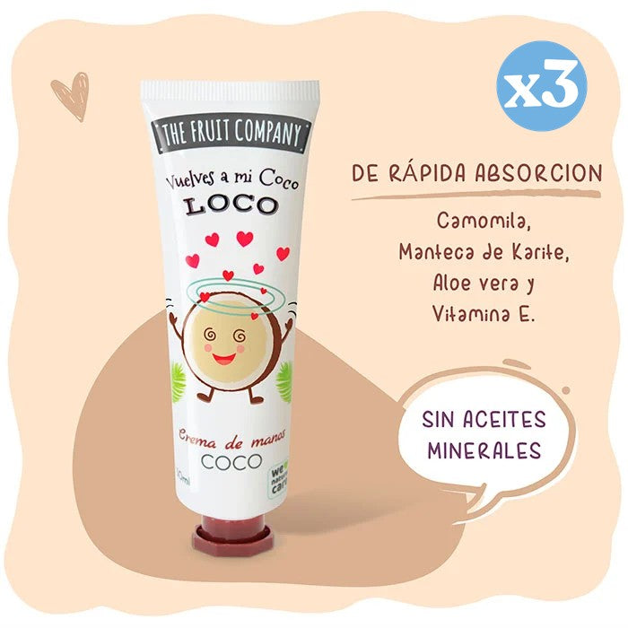Pack 3x - CREME PARA AS MÃOS DE COCO TFC - The Fruit Company - 2