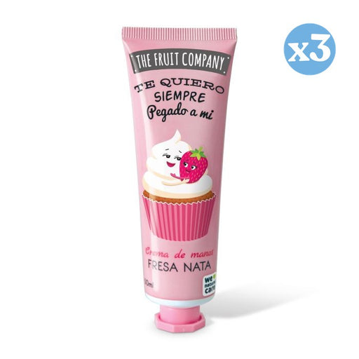 Pack 3x - Creme para as mãos 50 ml - Morango Nata - The Fruit Company - The Fruit Company - 1