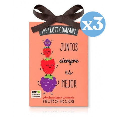 Pack 3x - Ambientador Armario 13 gr - Frutos Rojos - The Fruit Company - The Fruit Company - 1