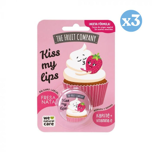 Pack 3x - Bálsamo Labial Morango Creme - The Fruit Company - The Fruit Company - 1