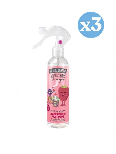 Pack 3x - Spray Ambientador Multiusos Frutos Rojos - The Fruit Company - 1