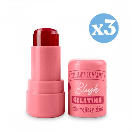 Pack 3x - 01 Blush Gelatina para Lábios e Bochechas - Pêssego - The Fruit Company - 1