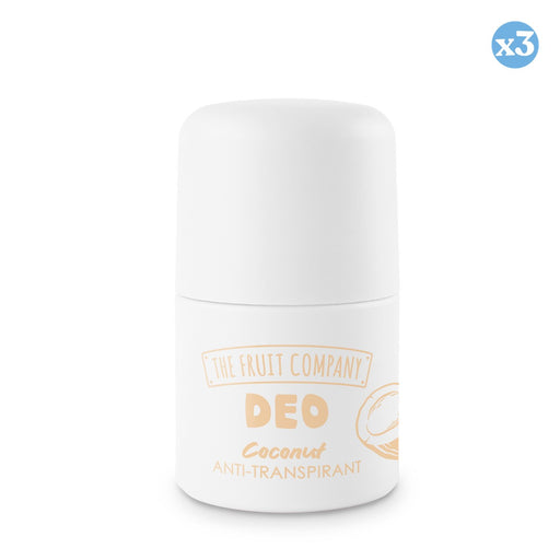 Pack 3x - DESODORANTE ROLL-ON COCO ANTITRANSPIRANTE TOQUE SUAVE - The Fruit Company - 2