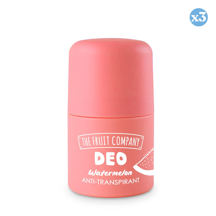 Pack 3x - DESODORANTE ROLL-ON DE MELANCIA TOQUE SUAVE ANTI-TRANSPIRANTE - The Fruit Company - 1
