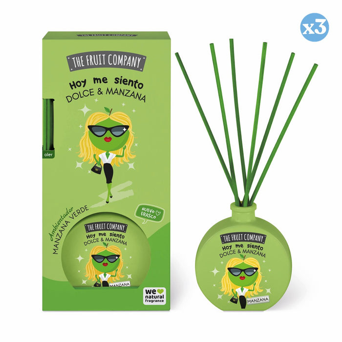 Pack 3x - Ambientadores mikado maçã verde - The Fruit Company - 1