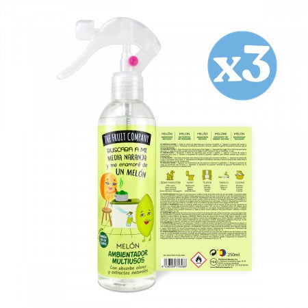 Pack 3x - Spray Ambientador Multiusos de Melão - The Fruit Company - 1