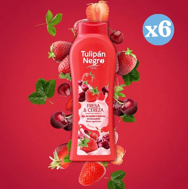 Pack 6x - Gel de paixão de morango e cereja - Tulipan Negro - 3