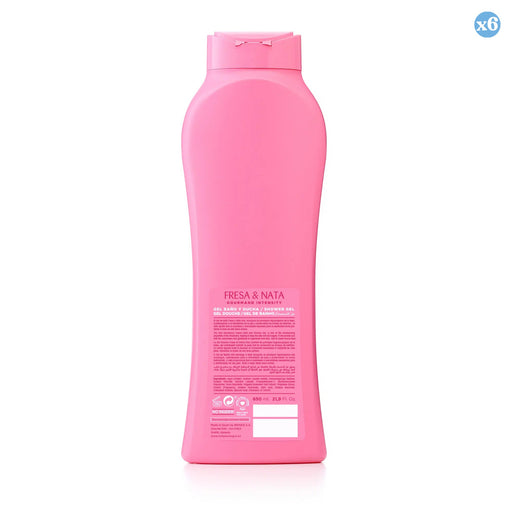 Pack 6x - Gel de banho e duche Kiss morango e nata - Tulipan Negro - 2