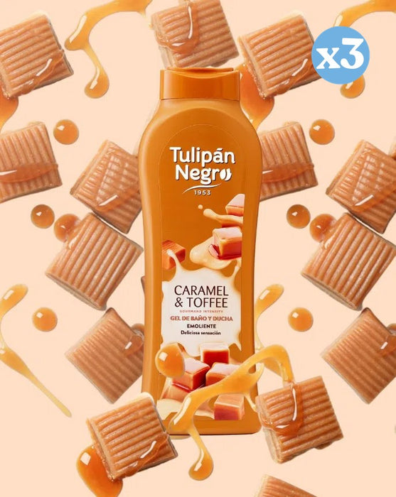 Pack 3x - Gel de banho caramelo cream toffee - Tulipan Negro - 3