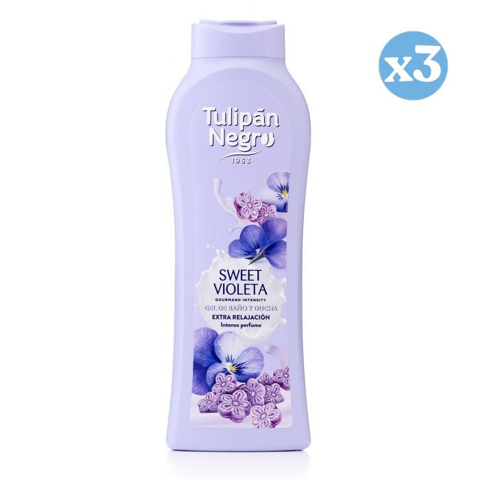 Pack 3x - Gel de banho e duche sweet violeta - Tulipan Negro - 1