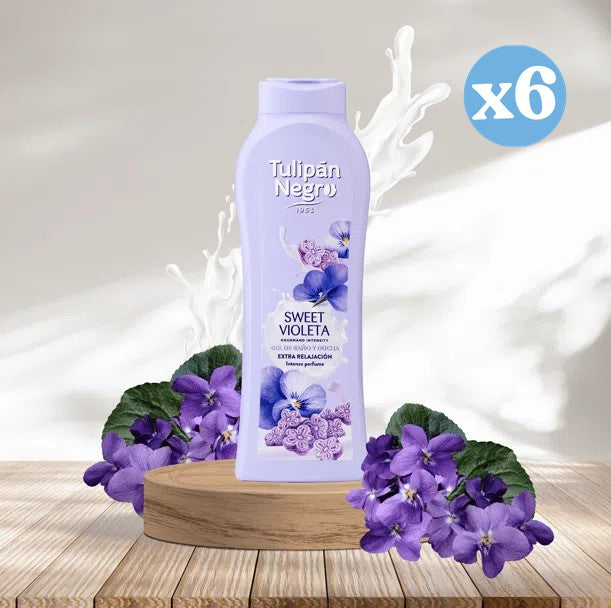 Pack 6x - Gel de banho e duche Sweet Violeta - Tulipan Negro - 3