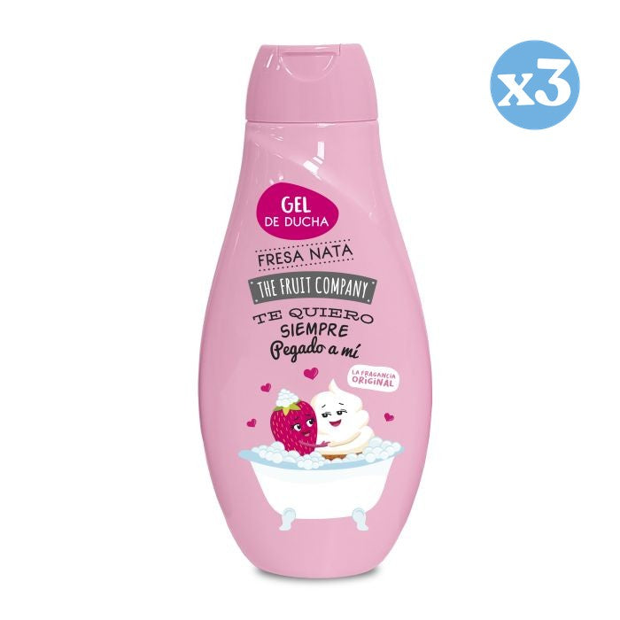 Pack 3x - Gel de Banho Morango e Nata - The Fruit Company - 1