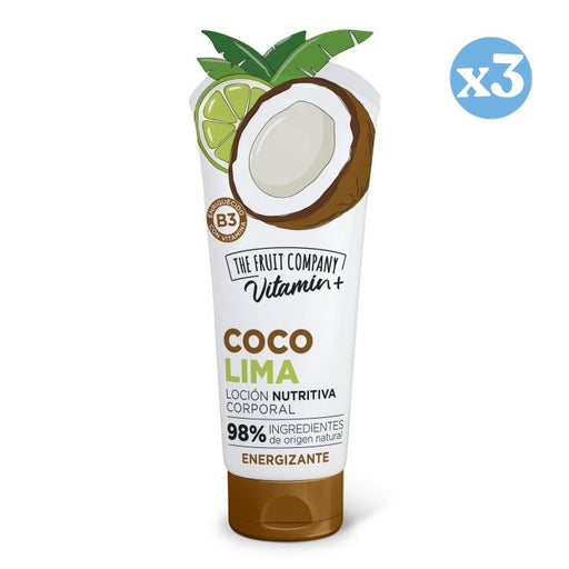 Pack 3x - Loção Corporal Energizante de Coco-lima - The Fruit Company - 1
