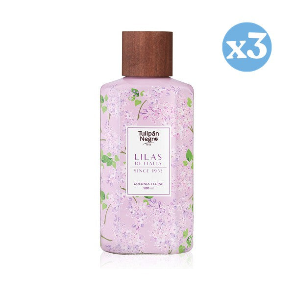 Pack 3x - Colônia Floral Lilás da Itália: 500 ML - Tulipan Negro - 1