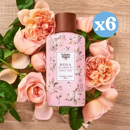 Pack 6x - Colônia Floral Cristal Rosa do Oriente: 500 ML - Tulipan Negro - 2