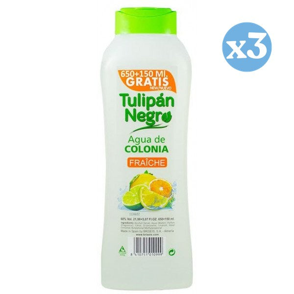 Pack 3x - Água de colônia fresca: 800 ML - Tulipan Negro - 1