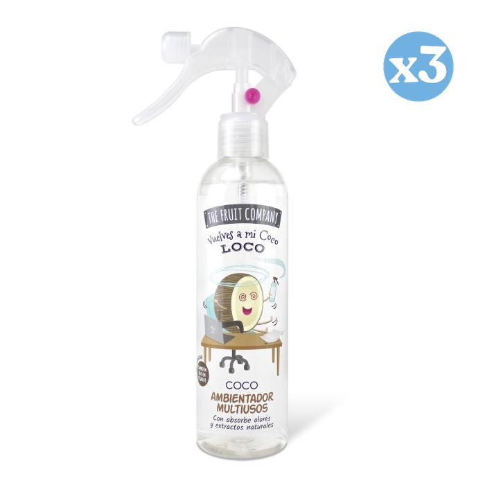 Pack 3x - Spray Ambientador Multiuso Coco - The Fruit Company - 1