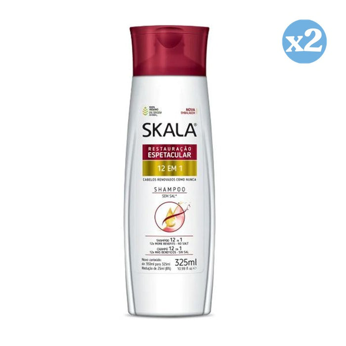 Pack 2x - Shampoo 12 em 1 325ml - Skala - 1
