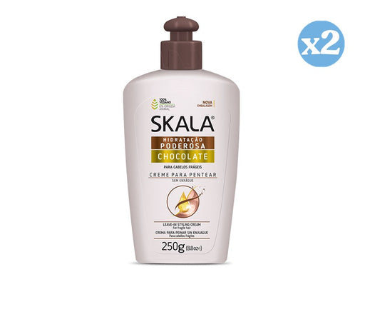 Pack 2x - Creme Para Pentear Chocolate 250G - Skala - 1