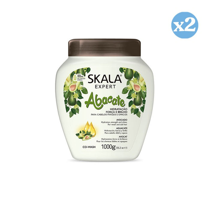 Pack 2x - Creme Condicionador Bomba Vitaminas Abacate 1000Ml - Skala - 2