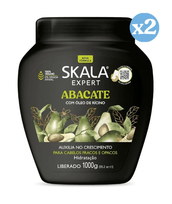 Pack 2x - Creme Condicionador Bomba Vitaminas Abacate 1000Ml - Skala - 3