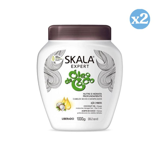 Pack 2x - Creme Condicionador Óleo de Coco 1000ml - Skala - 1
