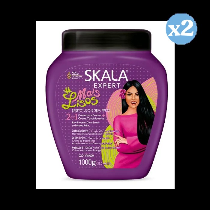 Pack 2x - Creme Condicionador Extra Liso 1000ml - Skala - 1