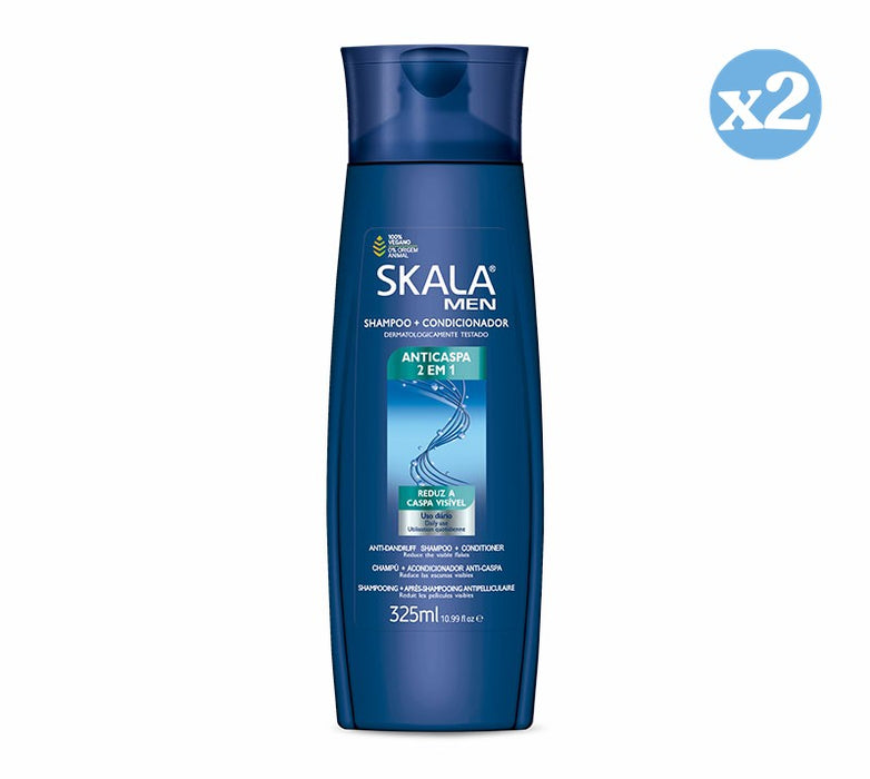 Pack 2x - Champô + Condicionador Anticaspa Homem 325ml - Skala - 1