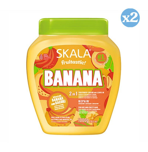 Pacote 2x - CREME CONDICIONADOR DE BANANA FRUTÍSTICA 1000ML 2EM1 - Skala - 1