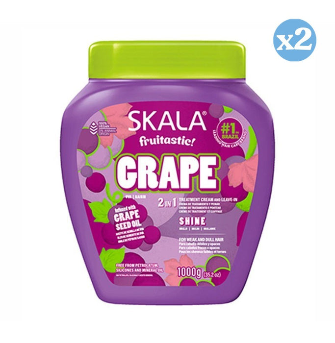 Pack 2x - CREME CONDICIONADOR UVA FRUTÁSTICA 1000ML 2EM1 - Skala - 1