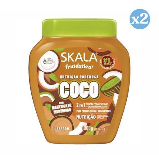 Pack 2x - CREME CONDICIONADOR DE COCO FRUTÁSTICO 1000ML 2EM1 - Skala - 1