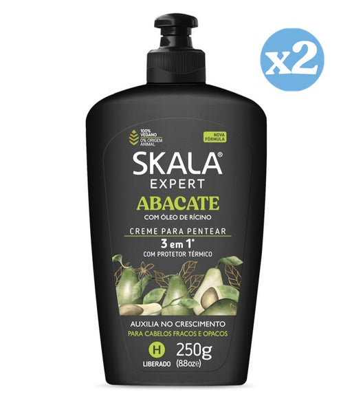 Pack 2x - CREME PARA PENTEAR BOMBA DE VITAMINAS ABACATE 250GR - Skala - 1