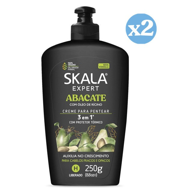 Pack 2x - CREME PARA PENTEAR BOMBA DE VITAMINAS ABACATE 250GR - Skala - 1